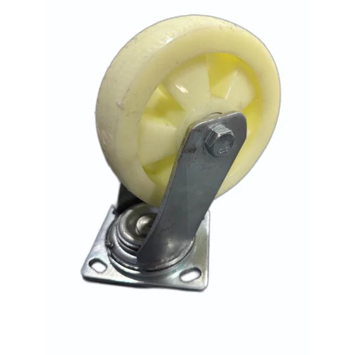 Gray & Cream Heavy Duty Nylon Wheel And Caster