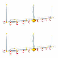 Poultry Nipple Drinker - Pvc-metal, Red-yellow Color | Automatic Drinking Technology For Optimal Poultry Hydration