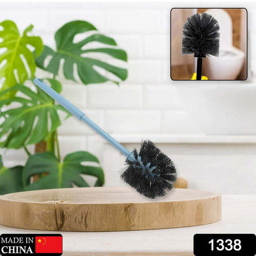 PLASTIC ROUND TOILET CLEANER BRUSH PLASTIC BATHROOM CLEANER ROUND HOCKEY STICK SHAPE TOILET BRUSH (1338)