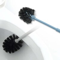 PLASTIC ROUND TOILET CLEANER BRUSH PLASTIC BATHROOM CLEANER ROUND HOCKEY STICK SHAPE TOILET BRUSH (1338)
