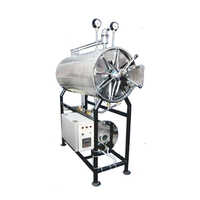 Horizontal High Pressure Cylindrical Steam Sterilizer - Metal, 240 Volt | Industrial Application, Efficient Steam Sterilization