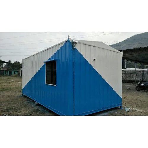 White And Blue Gi Portable Toilet Cabin