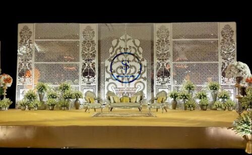 Glass Mirror Mosaic Wedding Stage