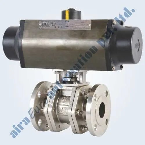 Pneumatic Actuator Operated 3 Piece Design Metal To Metal Ball Valve
