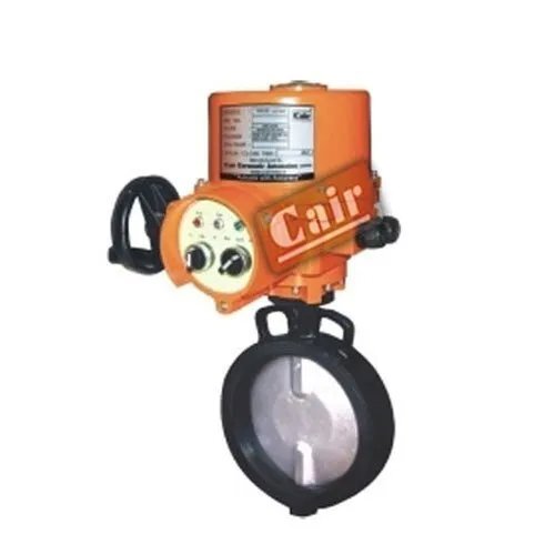 Orange Electric Actuator Butterfly Valve