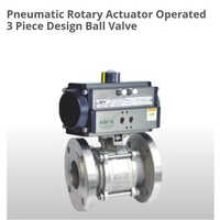 Pneumatic Rotary Actuator Operated 3 Piece Design Ball Valve