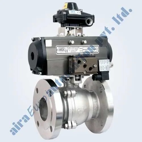 Pneumatic actuator operated 2 PC Design Ball Valve