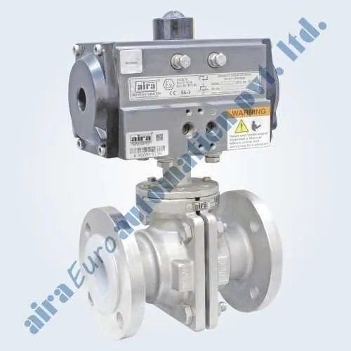 Pneumatic Actuator Operated FEP  PFA Lined Floating Ball Valve