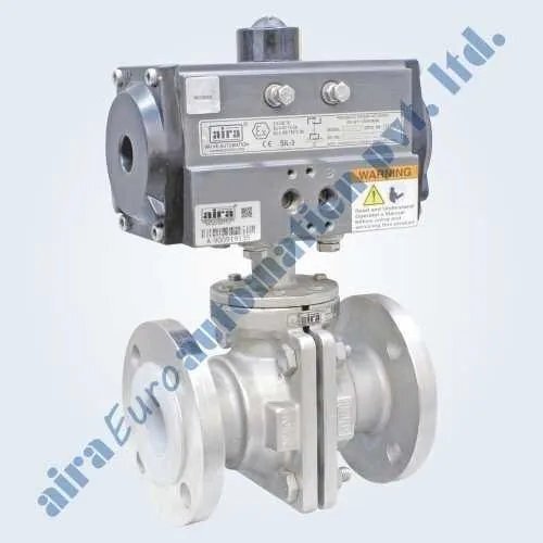 Pneumatic Actuator Operated FEP  PFA Lined Floating Ball Valve