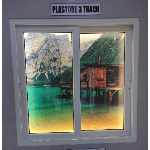 Plastone 3 Track UPVC Window