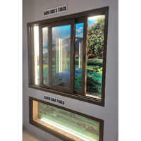 3 Track Dark Oak Fixed Window - Application: Commercial & Residential