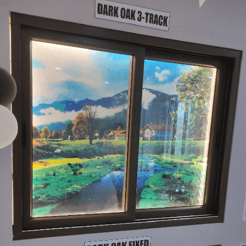 3 Track Dark Oak Window