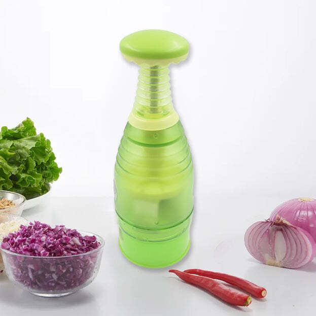 FOOD CHOPPER EASY TO CLEAN MANUAL HAND CHOPPER DICER SLAP PRESS CHOPPER MINCER FOR VEGETABLES ONIONS GARLIC NUTS SALADS (5845)