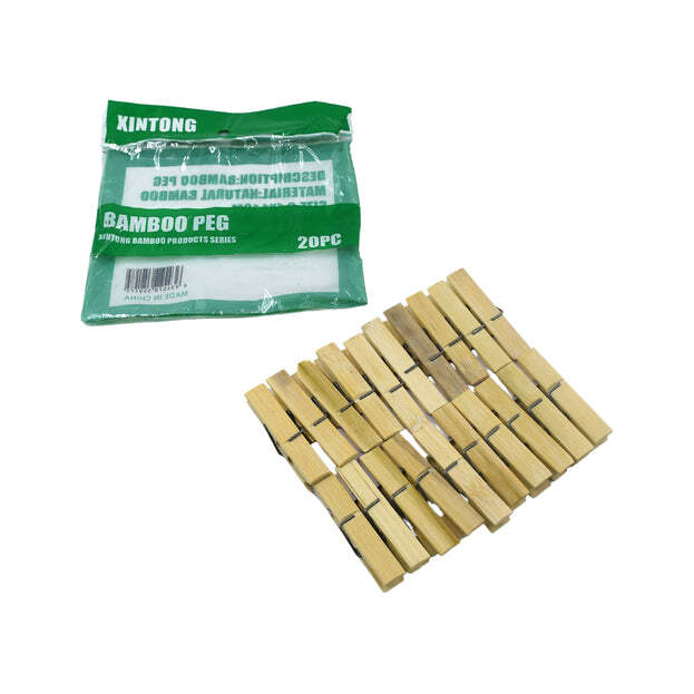MULTIPURPOSE WOODEN HEAVY CLIP (20 PIECES) FOR CLOTHESPIN DRYER HANGER PHOTO PAPER PEG PIN CRAFT CLIPS FOR SCHOOL ARTS CRAFTS DECORATION (6071A)