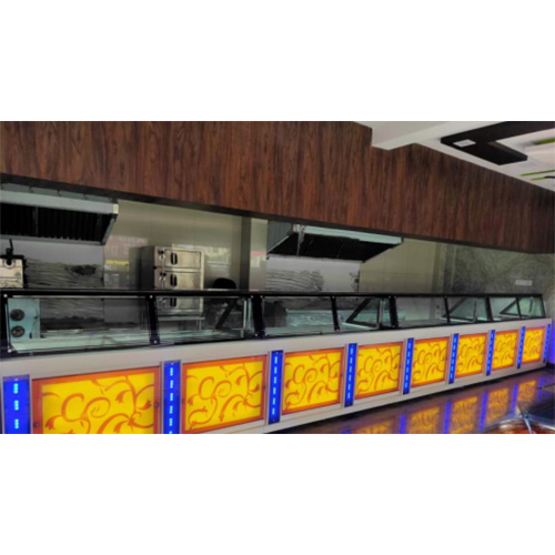 As Per Requirement Food Display Counter
