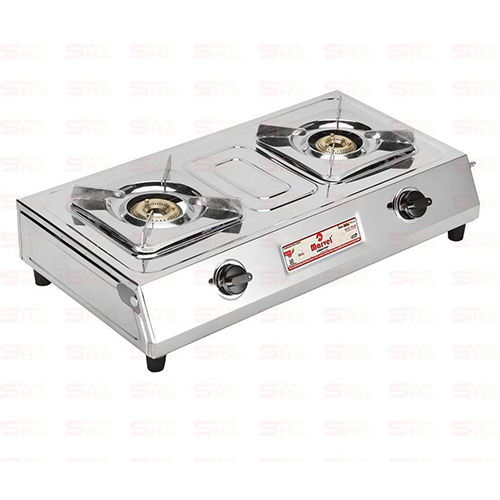 Two Burner LPG Gas Stove BF PIXY 1.8KGs SS PAN SUPPORT (LIGHT MATERIAL ) PIXY 2008