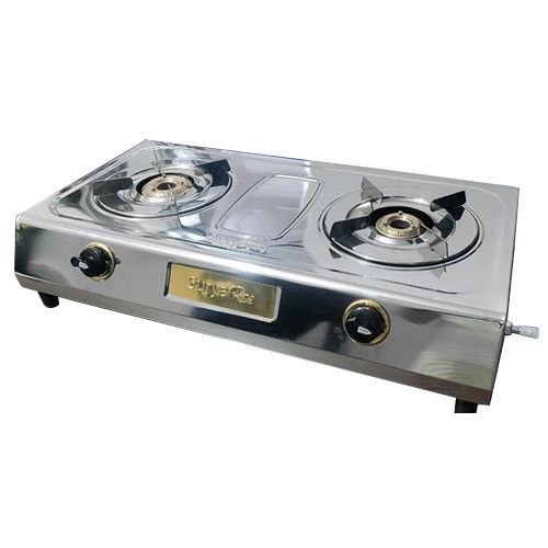 Two Burner LPG Gas Stove Vs2 (2.1KGs) WITH C Plus P BRASS TOP VS2 2017