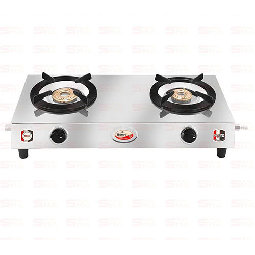 Stainless Steel Two Burner Lpg Gas Stove 2Br Jointless Mini Leego 2101