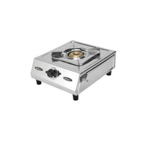 Stainless Steel Single Burner Lpg Gas Stove S-Br. Butterfly(800Gm) Pixy S.S. P-S Brass Top Model No 1009