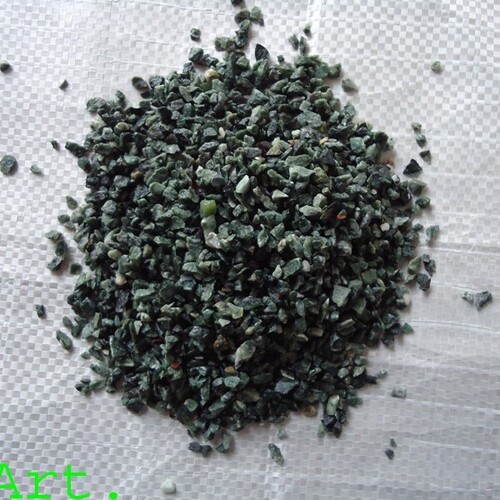 Dark Green Colored Natural Crushed Marble Stone Chips for Terrazzo Flooring