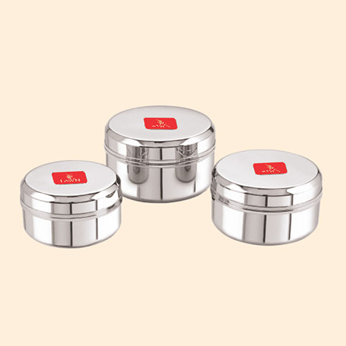 Silver Stainless Steel Mini Canister