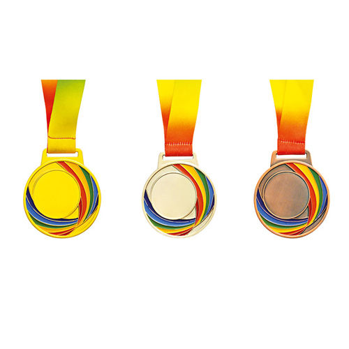 2.5 inch Coloured Rainbow Medal