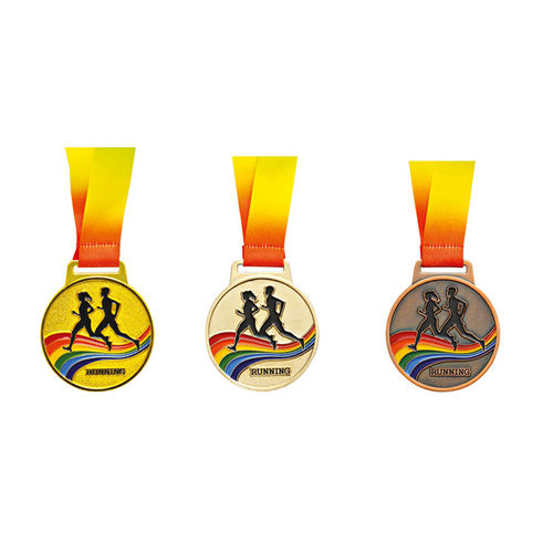 2.5 inch Coloured Rainbow Medal