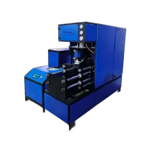 Blue Semi Automatic Pet Bottle Blowing Machine