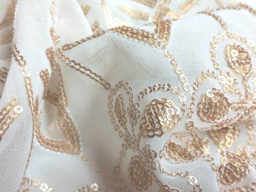 Sequins Daman Embroidery fabric