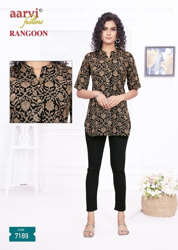 Aarvi Rangoon Vol-1 Short Tops -Readymade