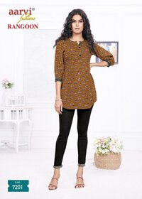 Aarvi Rangoon Vol-1 Short Tops -Readymade