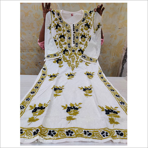 Ghaas Patti Work  Dobby Cotton Kurti