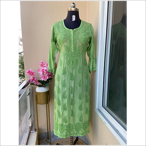 Crepe Premium Muslin Mukesh Work Kurti