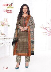 Aarvi Gadhwal Border Vol-8 Kurti Pant With Dupatta