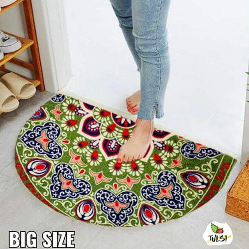 Multicolour Artistic Rangoli Rubber Heavy Collection Water Soaking Imported Antiskit Door Mat