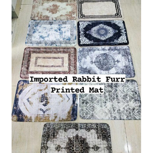 Printed Rabbit Furr Mat