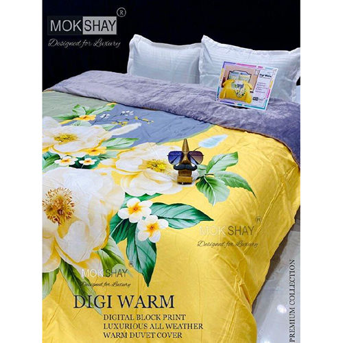 Digital Warm Block Print Luxurious Duvet Cover