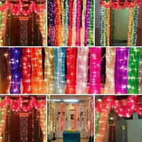 Festive LED Curtains - Eco-Friendly Material, Multicolor Design | Anti-Bacterial, Easily Assembled, Perfect for Home & Cafe Use