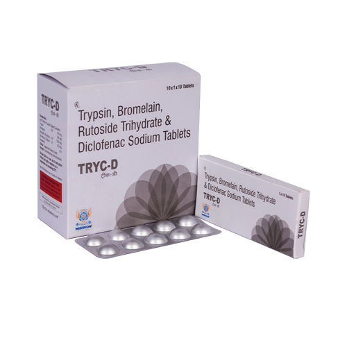 Trypsin Bromelain Rutoside Trihydrate And Diclofenac Sodium Tablets