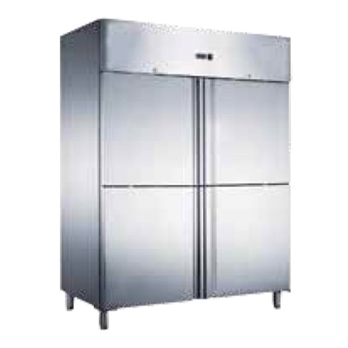 4 Glass Vertical Chiller-Freezer - Stainless Steel, Customized Size | Double-Temperature, Industrial Usage, Refrigerant Included