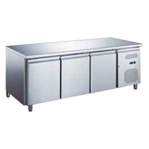 Stainless Steel 3 Door Work Top Chiller-Freezer