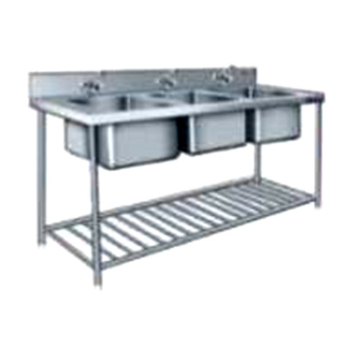 Stainless Steel Three Sink Unit