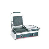 Semi Automatic Tcg-813e Commercial Double Plate Electric Contact Grill