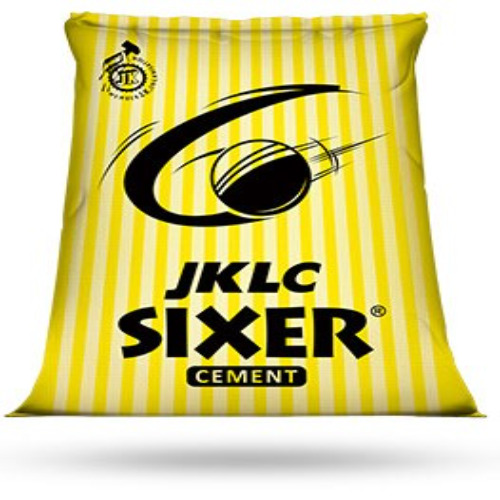 JK Sixer Cement - Portland Pozzolana Cement, 50 Kg HDPE Sack Bag , Rapid Hardening, Better Compressive Strength, Rust Resistant, Durable Finishing