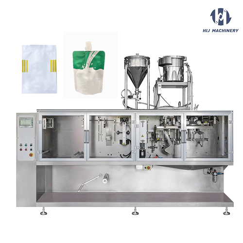 High speed flat pouch small sachet top nozzle sachet form fill seal hffs packaging machine