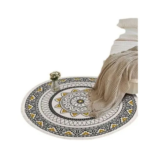 Multicolor Round Shape Designer Rug