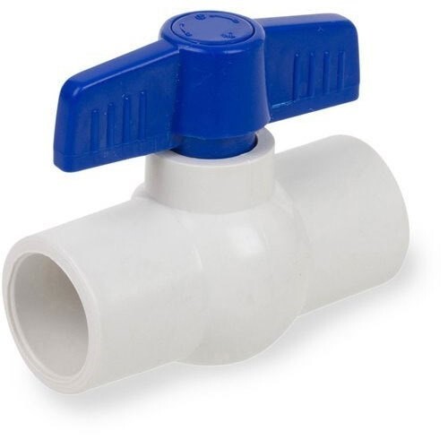 Industrial Pvc Ball Valve - Color: White & Blue