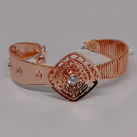 Rose Gold Designer Ring - Customized Size and Design, Pearl Stone Accents for Women's Gifts and Weddings