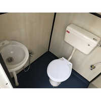 Steel Prefab Mobile Toilets - Color: White