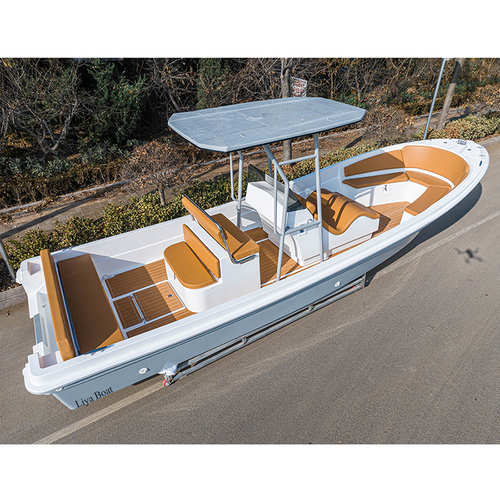 Liya 10 people fiberglass fishing boat 25ft center console ship